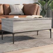 vidaXL Soffbord grå sonoma 100x50x45 cm konstruerat trä och metall