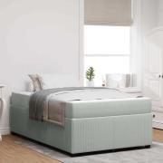 vidaXL Sängram med madrass Ljusgrå 120 x 190 cm tyg