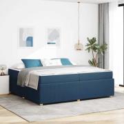 vidaXL Sängram Övrigt Blå 200 x 200 cm tyg