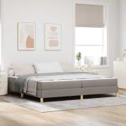 vidaXL Bäddfjäder med madrass Taupe 200 x 200 cm tyg