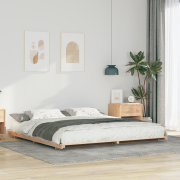 vidaXL Sängram Brun 180 x 210 cm Massiv furu