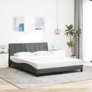 vidaXL Bed Frame without Mattress "Hanko" Dark Grey 160x200 cm Fabric