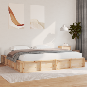 vidaXL Sängram med lagring Brun 180 x 200 cm trä