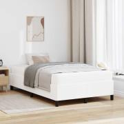 vidaXL Sängram med madrass Vit 120 x 200 cm Konstläder