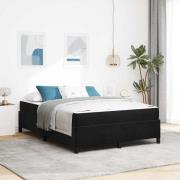 vidaXL Sängram Övrigt Svart och vit och svart 140 x 190 cm Sammet