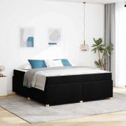 vidaXL Sängram med madrass Övrigt Svart 180 x 200 cm tyg