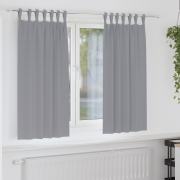 vidaXL Mörkläggningsgardiner 2 pcs Ljusgrå 175 x 140 cm Polyester