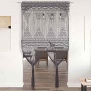 vidaXL Gardin makramé antracit 140x240 cm bomull