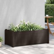vidaXL Upphöjd odlingslåda PP mocka 100x43x35 cm