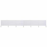 vidaXL Vindskydd 6 paneler tyg 800x160 cm sandvit
