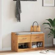 vidaXL Hallbänk SANDNES 87x40x50 cm massiv trä furu