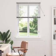 vidaXL Fönsterpersienn med gardiner Manuell Silver Aluminium