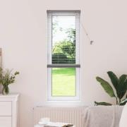 vidaXL Fönsterpersienn med gardiner Manuell Silver Aluminium
