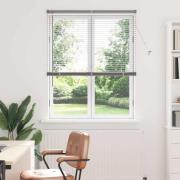 vidaXL Fönsterpersienn med gardiner Manuell Silver Aluminium