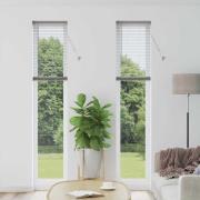 vidaXL Fönsterpersienn med gardiner Övrigt Silver 40 x 220 cm Aluminiu...