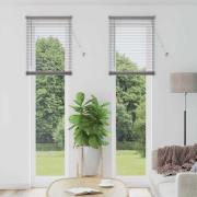 vidaXL Fönsterpersienn med gardiner Övrigt Silver 80 x 130 cm Aluminiu...