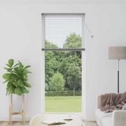 vidaXL Fönsterpersienn med gardiner Övrigt Silver 90 x 220 cm Aluminiu...