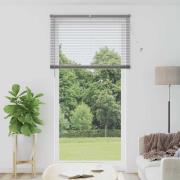 vidaXL Fönsterpersienn med gardiner Övrigt Silver 80 x 130 cm Aluminiu...