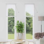 vidaXL Fönsterpersienn med gardiner Vit Aluminium