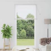 vidaXL Fönsterpersienn med gardiner Manuell Vit Aluminium