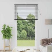 vidaXL Fönsterpersienn med gardiner Manuell Mörkgrå Aluminium