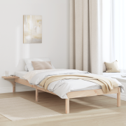 vidaXL Sängram med sängbord Brun 90 x 190 cm Brun