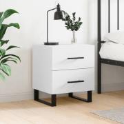 vidaXL Sängbord vit 40x35x47,5 cm konstruerat trä