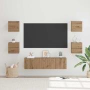 vidaXL TV-bänkset 6 pcs artisan ek 60 x 30 x 30 cm Konstruerat trä