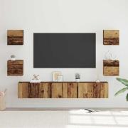 vidaXL TV-bänkset 7 pcs Gammalt trä 60 x 30 x 30 cm Konstruerat trä