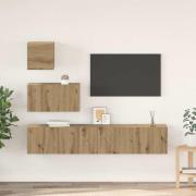vidaXL TV-bänkset 4 pcs artisan ek 80 x 30 x 30 cm Konstruerat trä