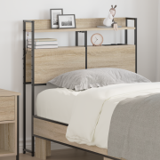 vidaXL Förvaringshuvudgavel med hylla Sonoma ek 80 cm Konstruerat trä