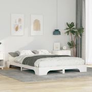 vidaXL Sängram med lagring Vit 140 x 210 cm trä