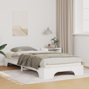 vidaXL Sängram med lagring Vit 90 x 220 cm trä