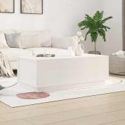 vidaXL Soffbord vit 100x50x35 cm massiv furu