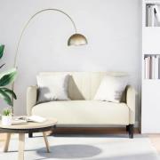 vidaXL Loveseat soffa creme 109 cm sammet