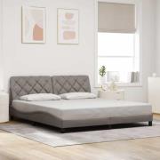 vidaXL Sängram utan madrass taupe 180x200 cm tyg