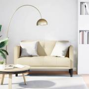 vidaXL Loveseat soffa cremefärgad 111 cm tyg