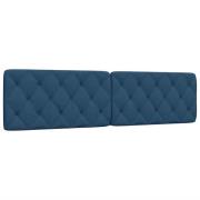 vidaXL Headboard Cushion Blue 200 cm Fabric