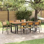 vidaXL Trädgård Stol 8 pcs Brun 56 x 57 x 87 cm Massivt akaciaträ