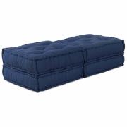 vidaXL Modulär soffa 2 pcs Indigo 70 x 70 x 36 cm tyg