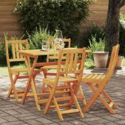 vidaXL Trädgård Stol 4 pcs Brun 36 x 46 x 86cm Massivt akaciaträ