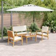 vidaXL Trädgårdsoffset 4 pcs Brun 75 x 45 x 38cm Massivt akaciaträ