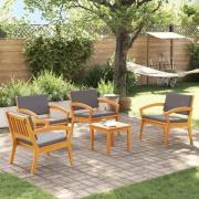 vidaXL Bistroset 3 pcs Brun 45 x 45 x 38cm Massivt akaciaträ