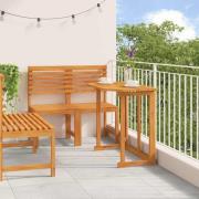 vidaXL Trädgårds Bistro Set 3 pcs Brun Massivt Akaciaträ