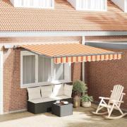 vidaXL Utfällbar markis gult och orange 300 x 250 cm tyg