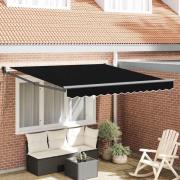 vidaXL Markis Svart 3 x 2,5 m Polyester och metall