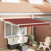 vidaXL Markis Randig orange och brun 3,5 x 2,5 m Polyester och metall