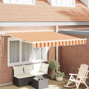 vidaXL Utfällbar markis 350 x 250 cm gult och orange