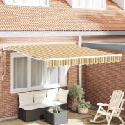 vidaXL Utfällbar markis 350 x 250 cm Flerfärgsdesign
