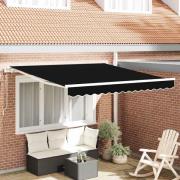 vidaXL Utfällbar markis 350 x 250 cm Svart